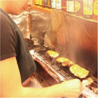 炭火焼鳥 まるいちの焼き場